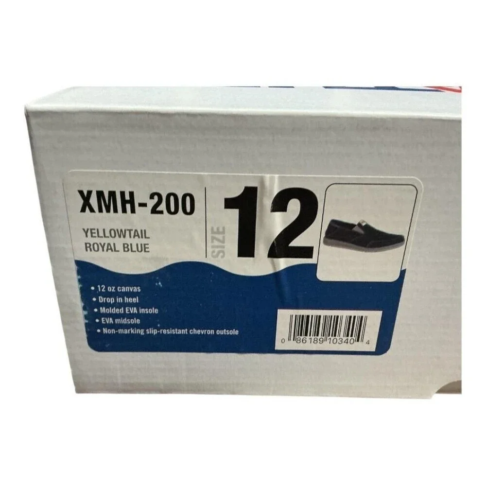 Xtratuf Boat Shoes Mens 12 Blue Yellowtail Canvas Slip Resistant Casual NEW
